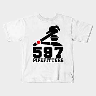 Bibox, Plus, Pipefitters, 597, Mens, Graphic, Vintage, Best, Trendy, Womens, Retro, Top Kids T-Shirt